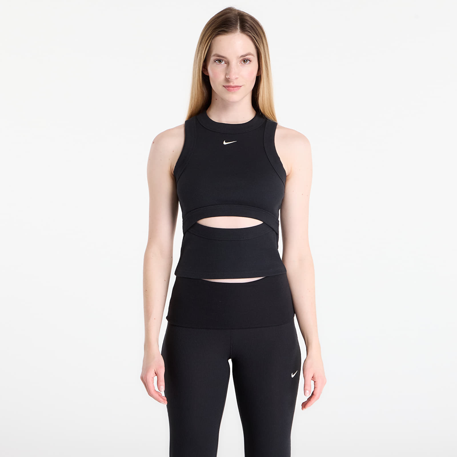 Nike Sportswear Chill Knit Women's Tight Ribbed Tank Top Black/ Sail XS