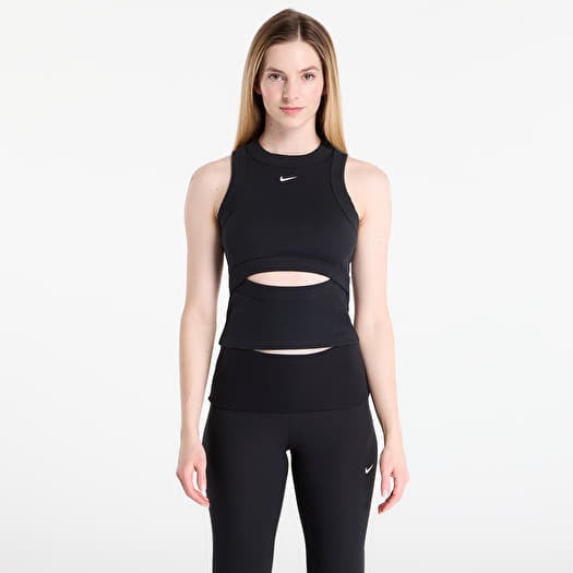 Top Nike Sportswear Chill Knit Women's Tight Ribbed Tank Top Black/ Sail