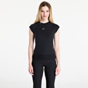 Nike Sportswear Chill Knit Women's Tight Short-Sleeve Ribbed Top Black/ Sail