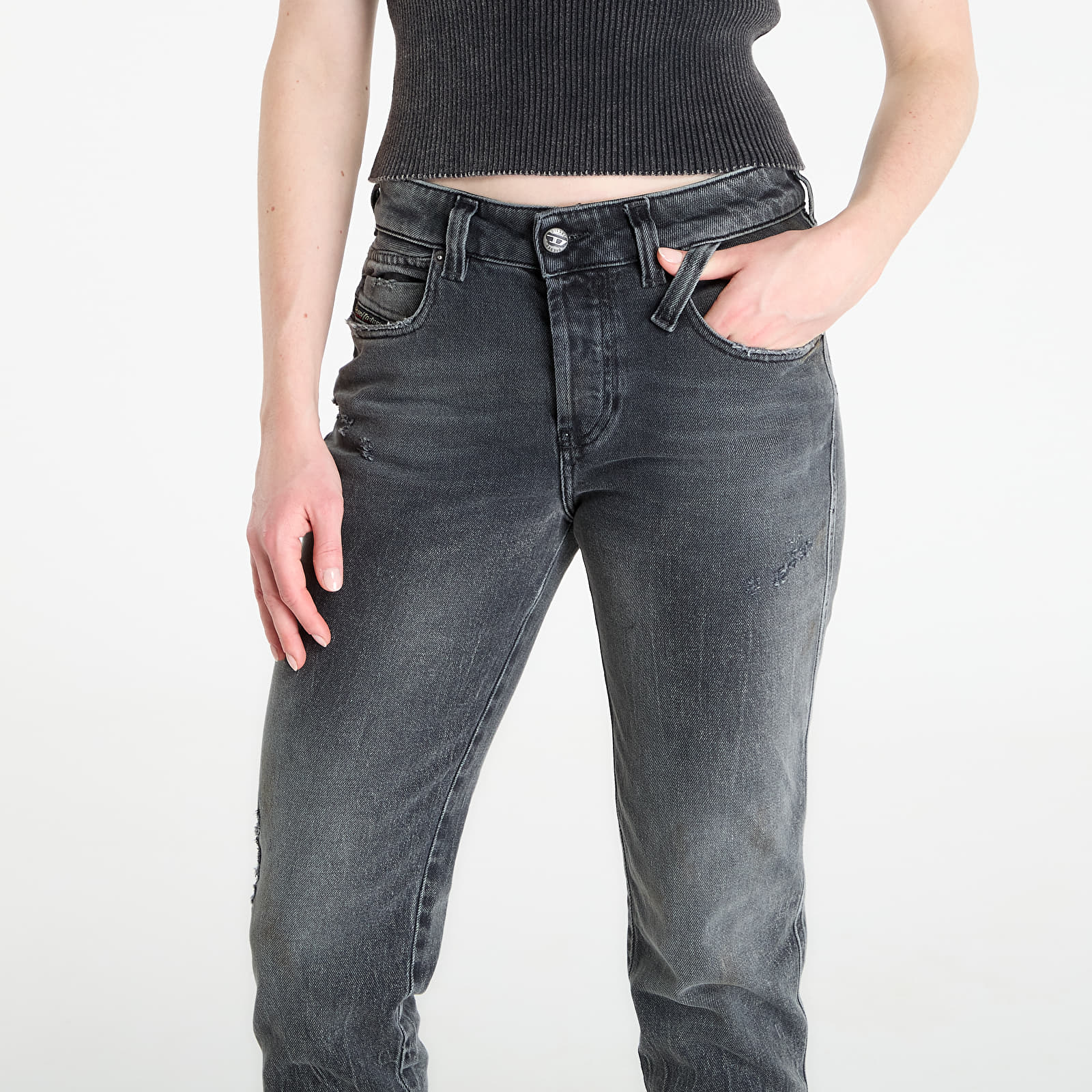 Ženske traperice DIESEL 1992 D-Jiann-Rs Trousers Black/ Blue