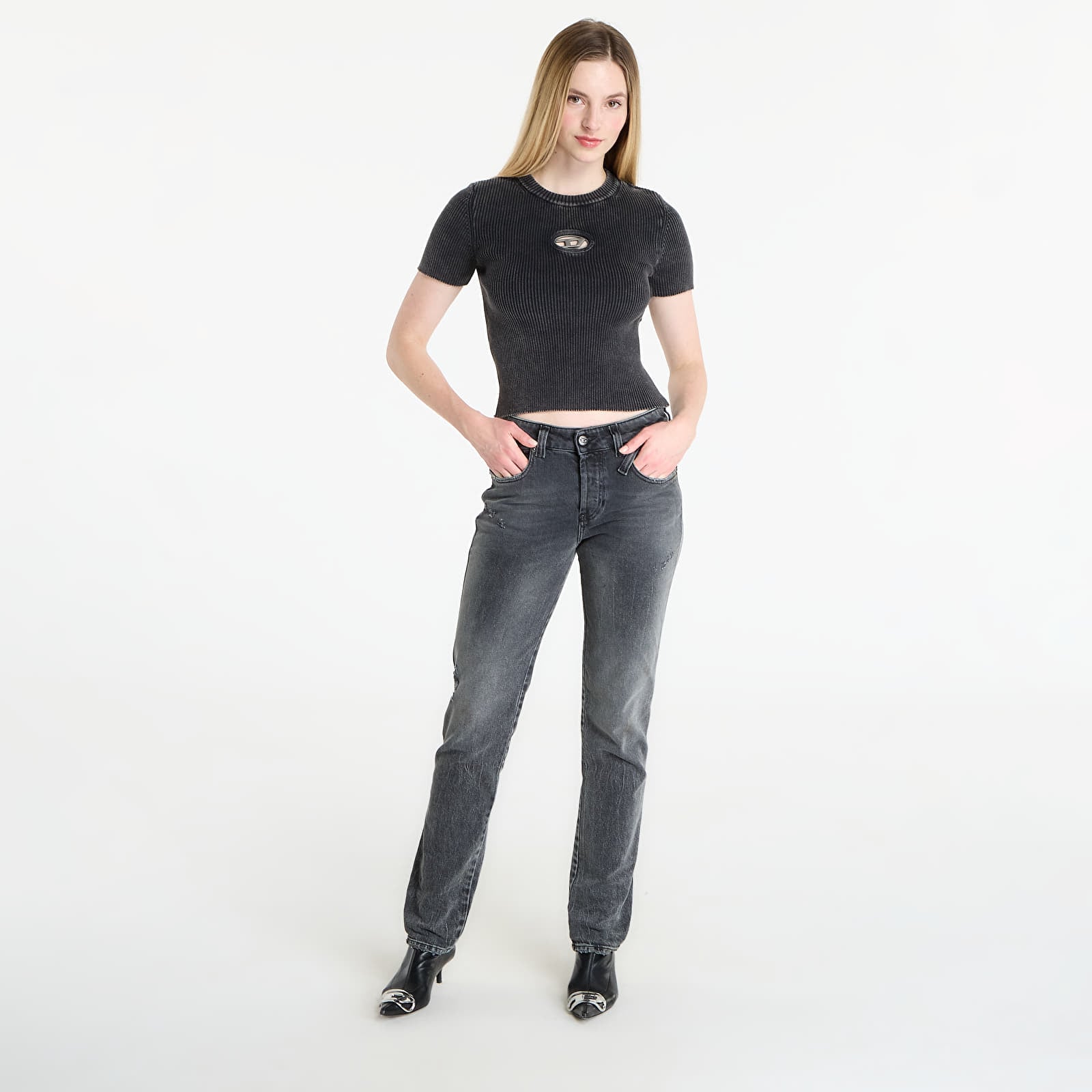 Ženske traperice DIESEL 1992 D-Jiann-Rs Trousers Black/ Blue