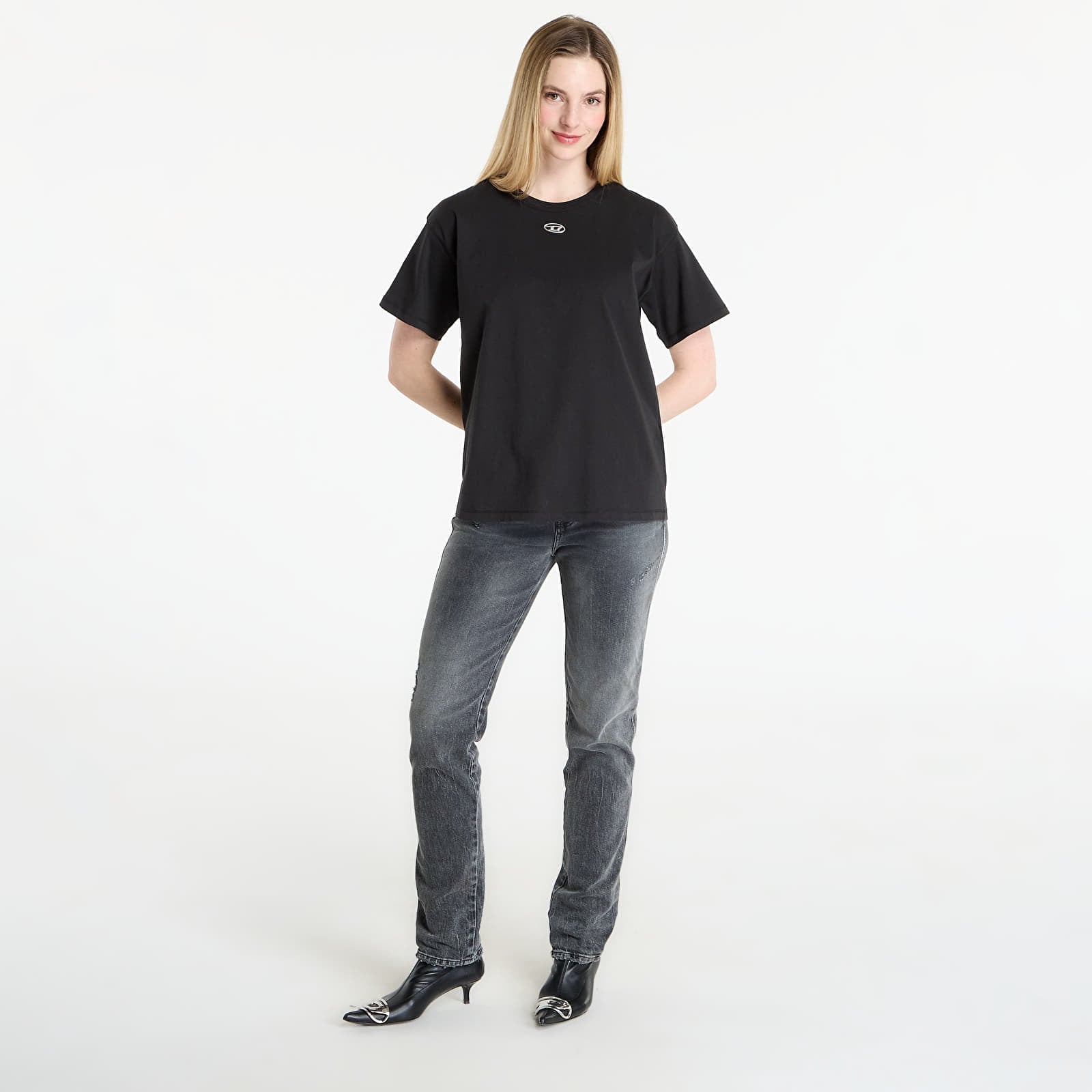 Ženske majice kratkih rukava DIESEL T-Normy-Od-S1 T-Shirt Black