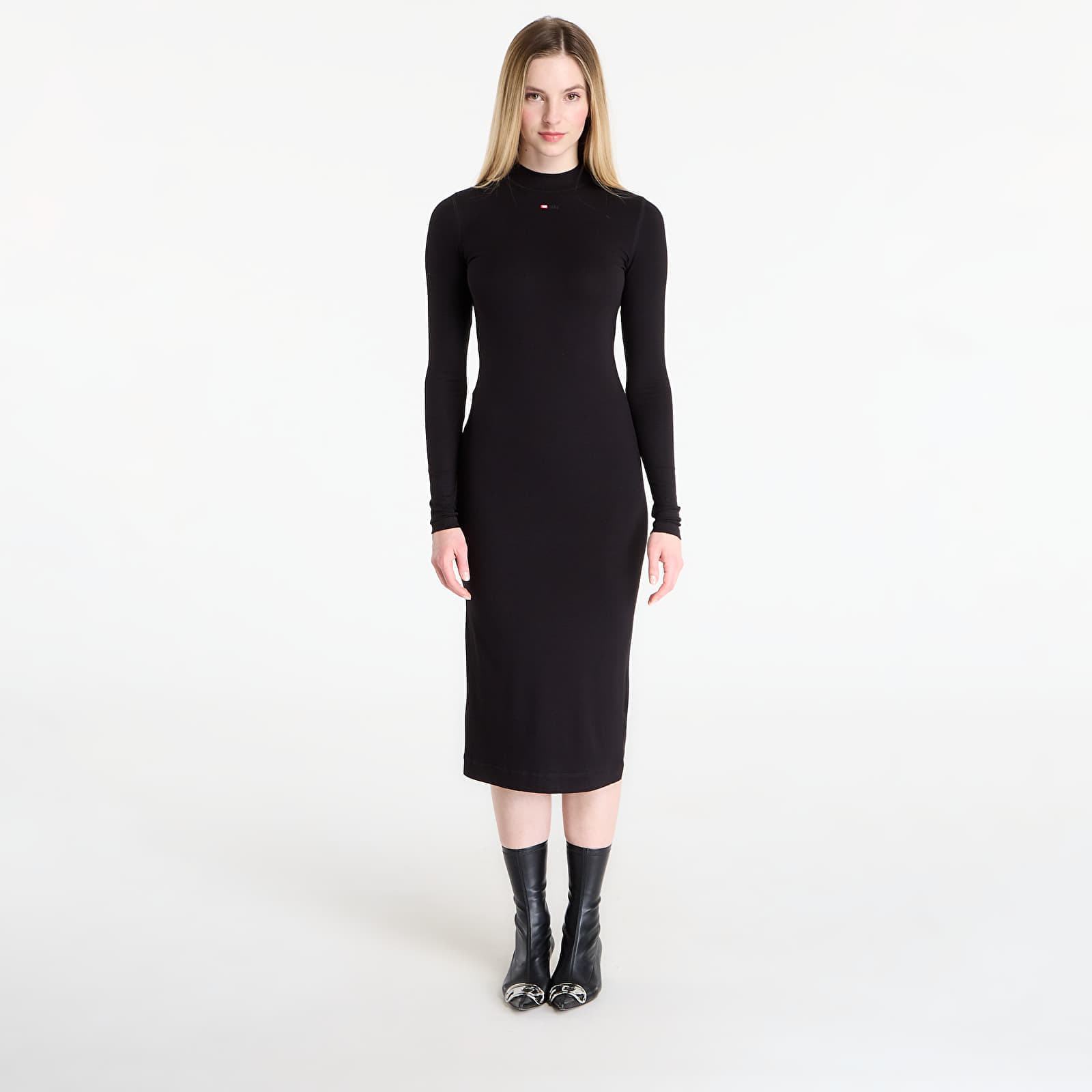 Облекло DIESEL D-Mokky-Ls-Microdiv Dress Black S