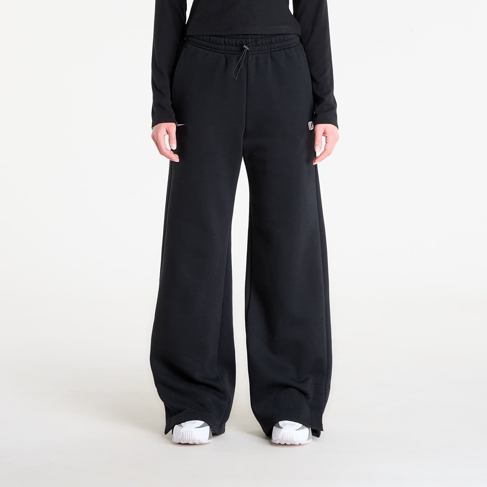 Pantaloni tuta donna Nike Sportswear Phoenix Fleece Shox Women's High-Waisted Pants Black