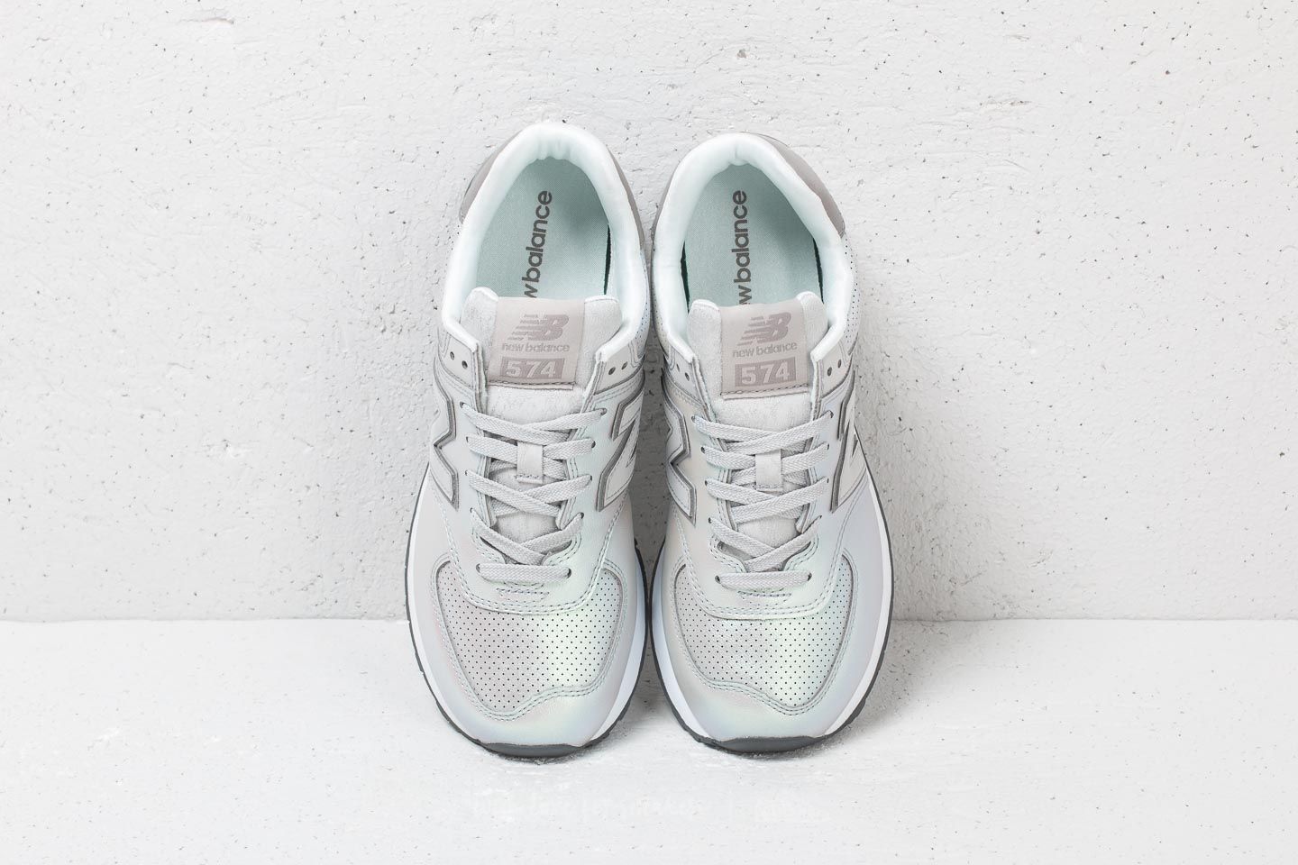 Women s shoes New Balance 574 Metallic Grey Green Footshop