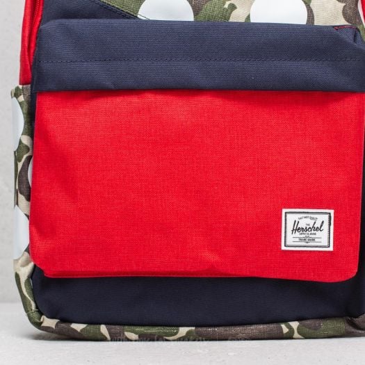 Herschel backpack camo blue red best sale