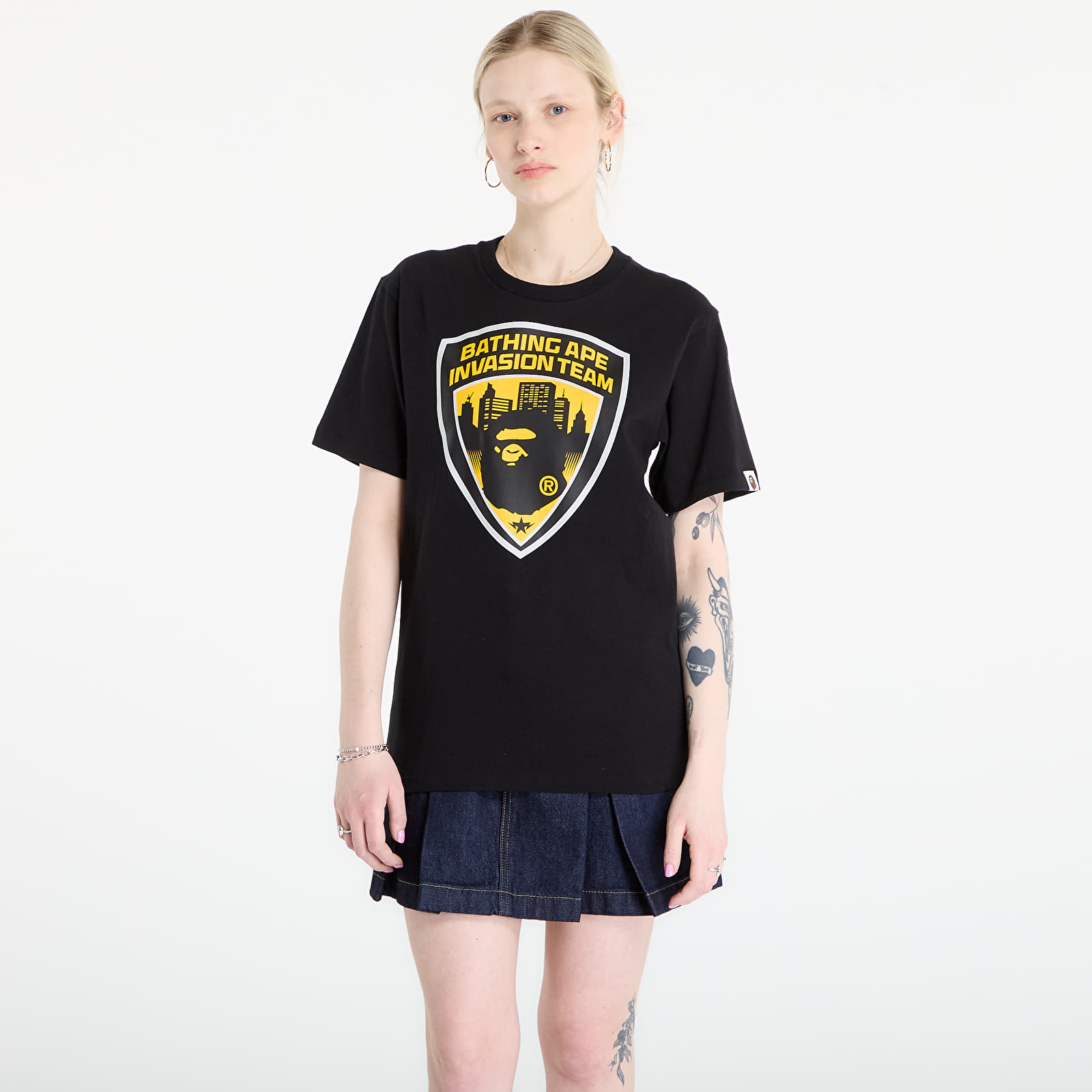 Moške majice  A BATHING APE Security Emblem Tee UNISEX Black
