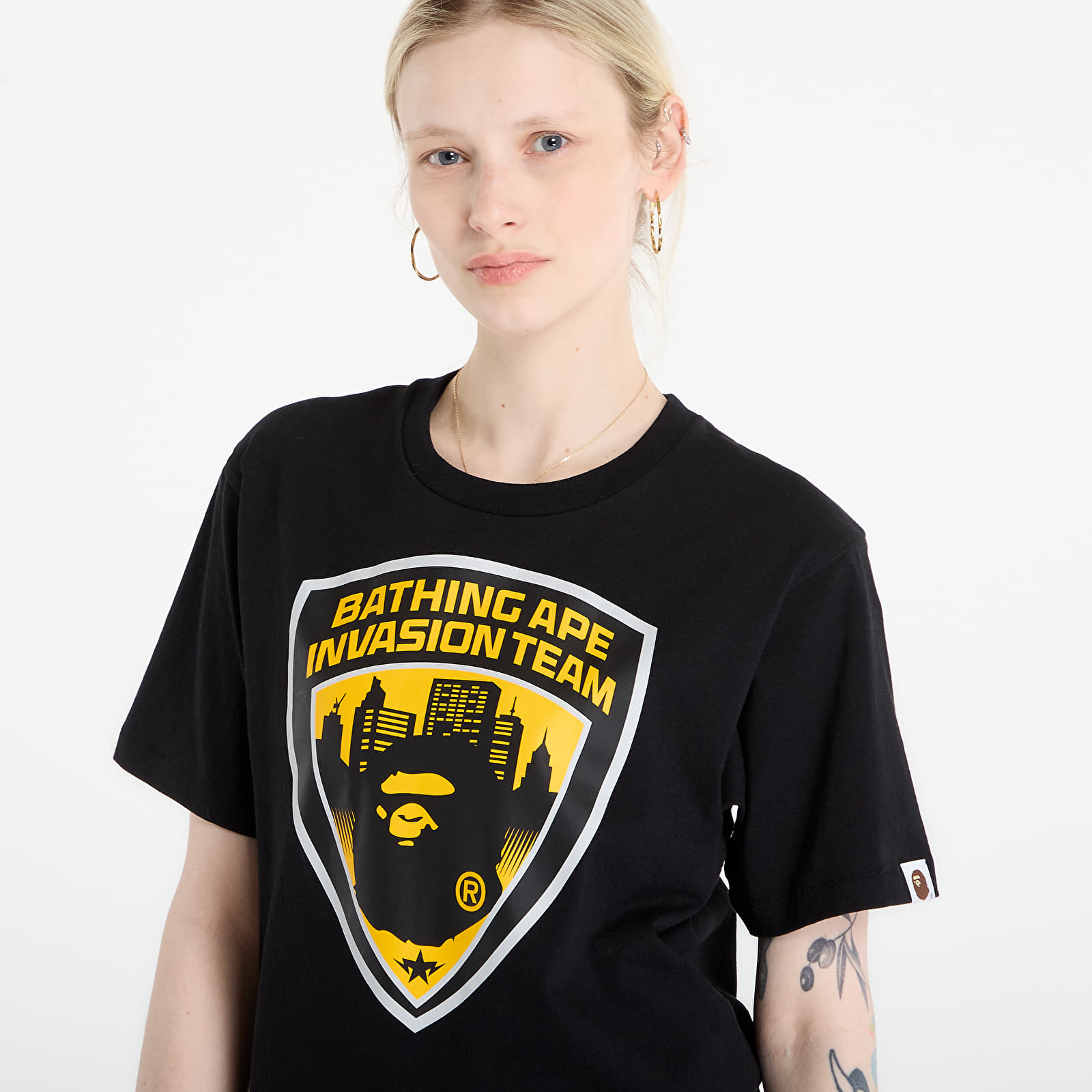 Moške majice  A BATHING APE Security Emblem Tee UNISEX Black