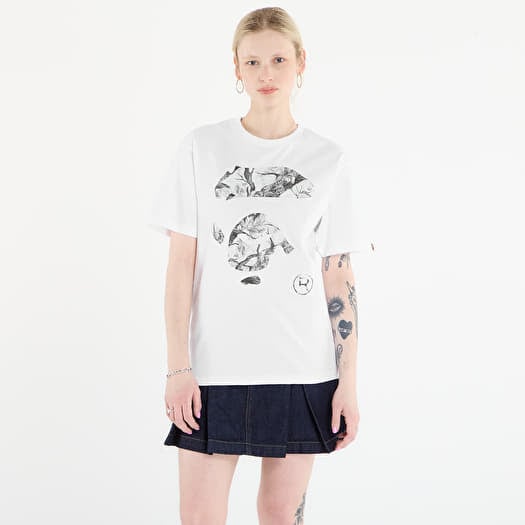 Тениска A BATHING APE Tree Edge Camo Ape Face Tee UNISEX White