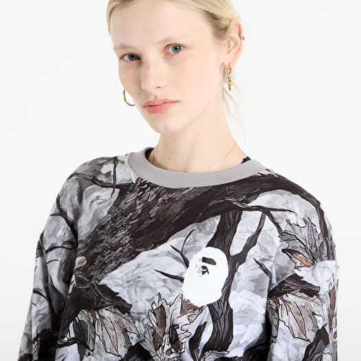 A BATHING APE Tree Edge Camo Relaxed Fit Ls Tee UNISEX White