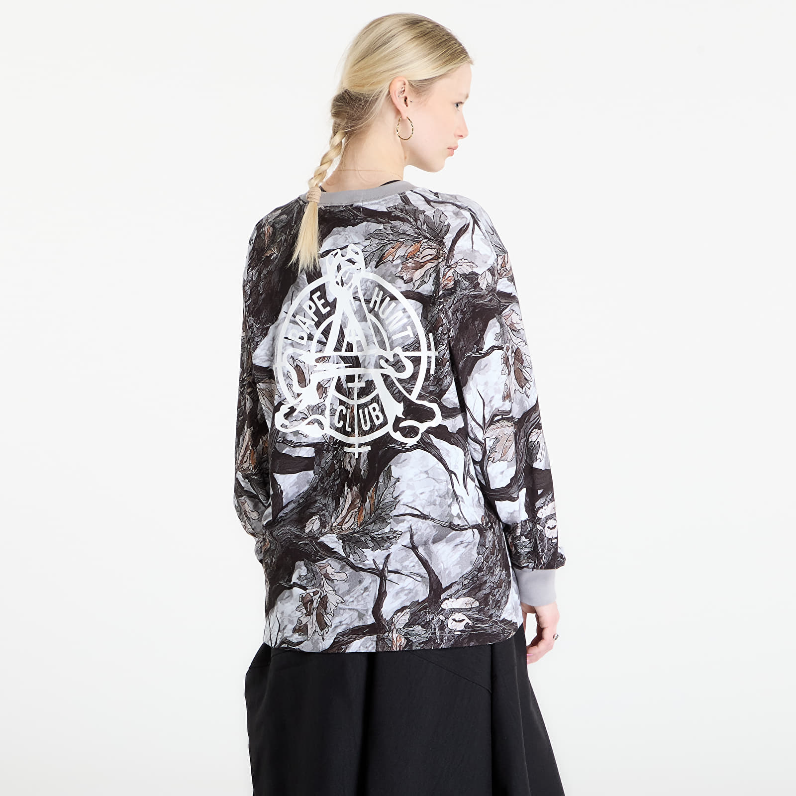 Heren T-shirts A BATHING APE Tree Edge Camo Relaxed Fit Ls Tee UNISEX White