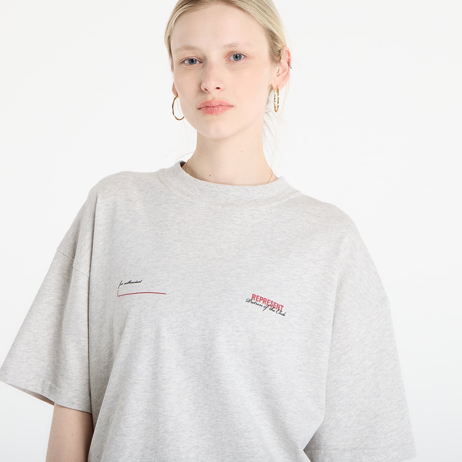 Men's T-shirts REPRESENT Patron Of The Club T-Shirt UNISEX Cream Marl