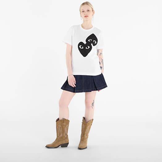 Comme des Garçons PLAY T-Shirt Logo Print Knit UNISEX White | Footshop