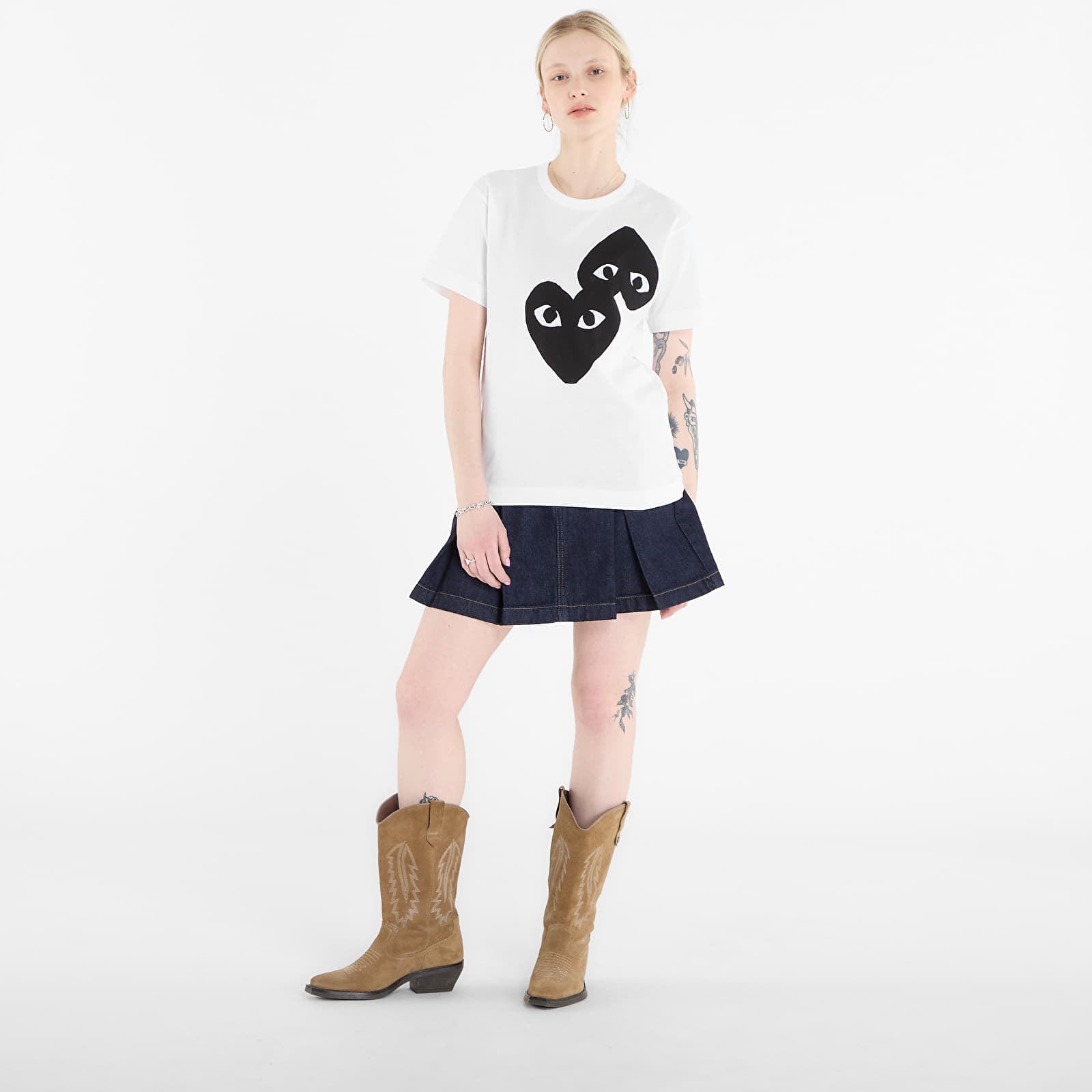 Tričká Comme des Garçons PLAY T-Shirt Logo Print Knit UNISEX White