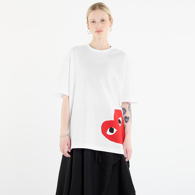 Tricou Comme des Garçons PLAY T-Shirt Logo Print Knit UNISEX White