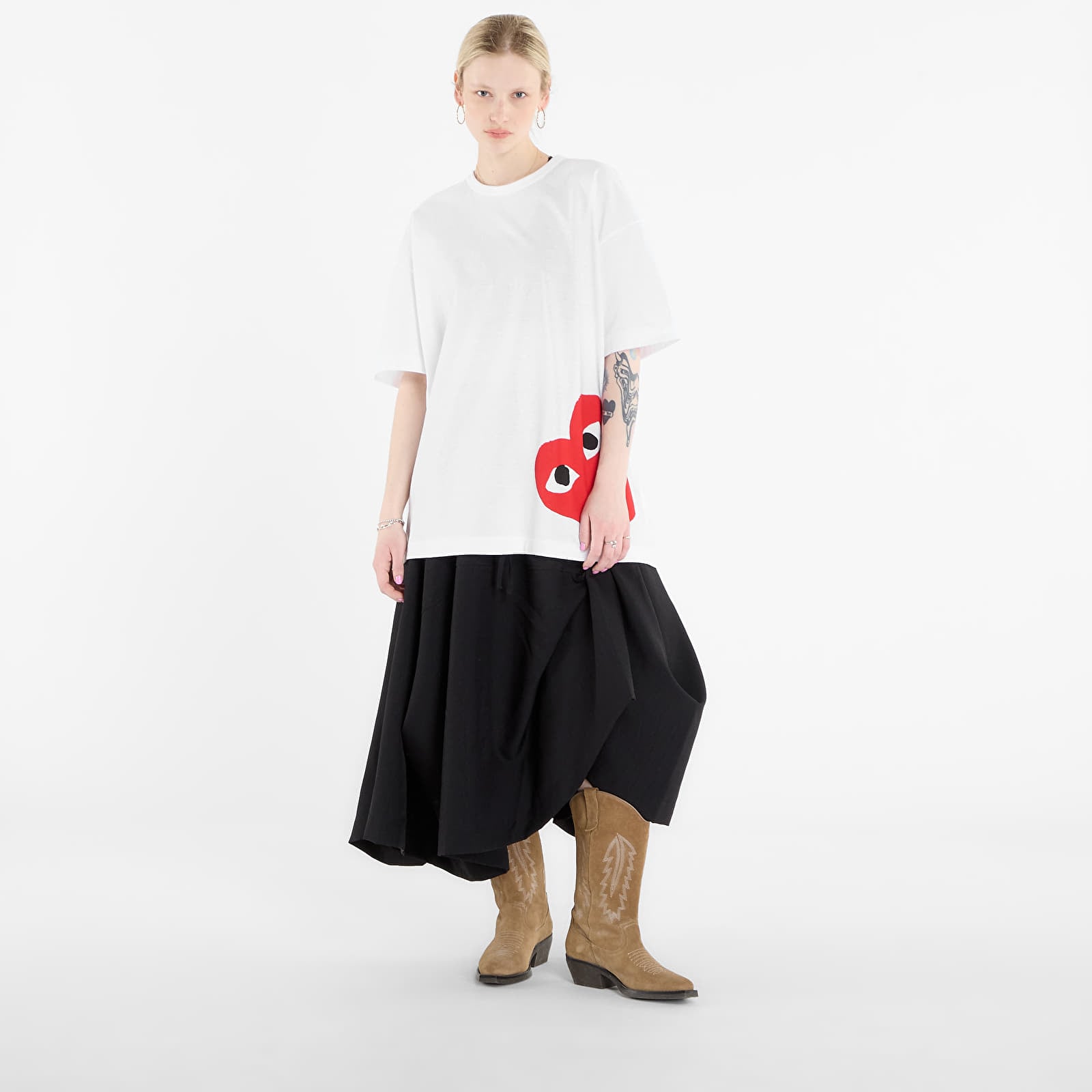 Tričká Comme des Garçons PLAY T-Shirt Logo Print Knit UNISEX White