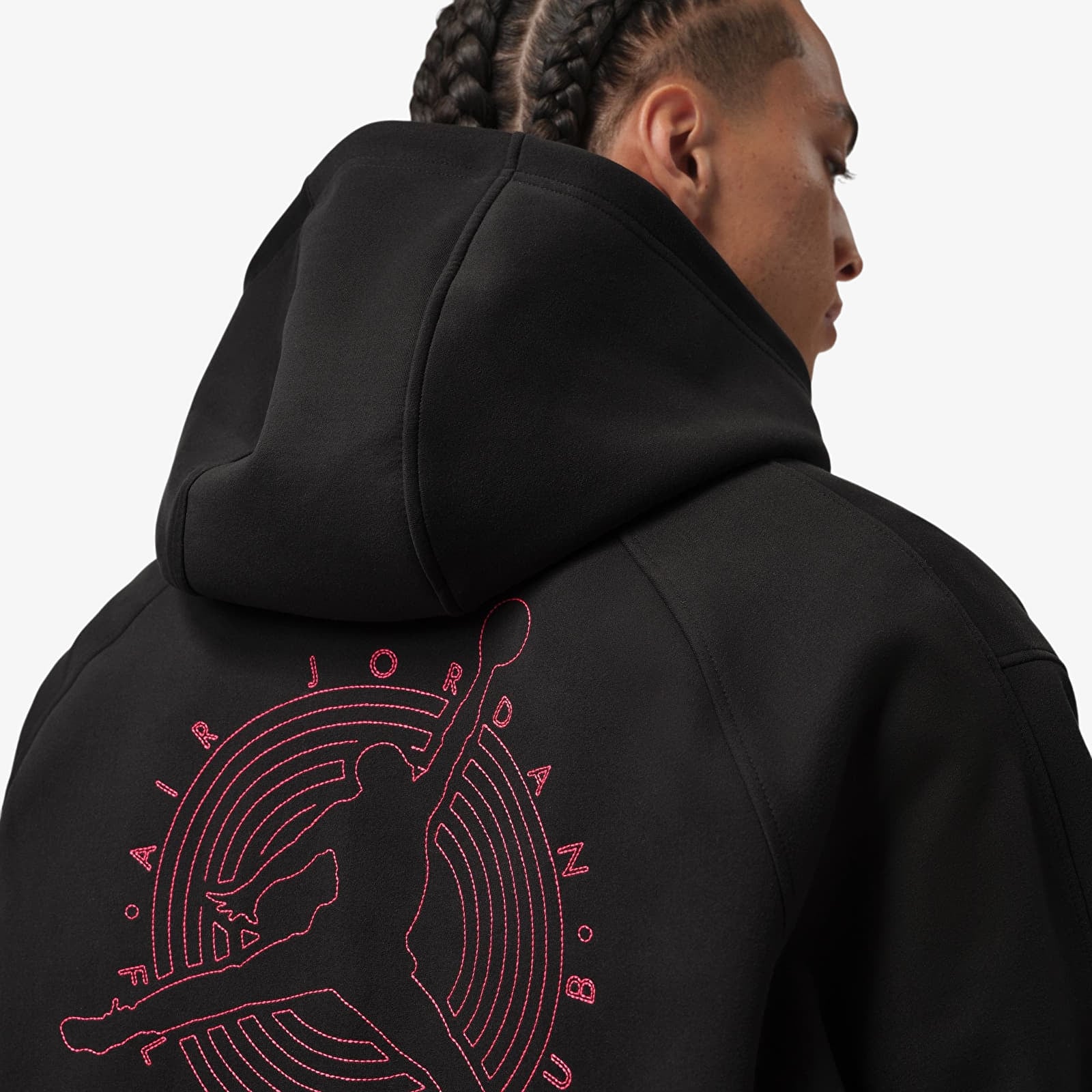 Mikiny Jordan Flight Club Fleece Men's Full-Zip Knit Sweatshirt Black