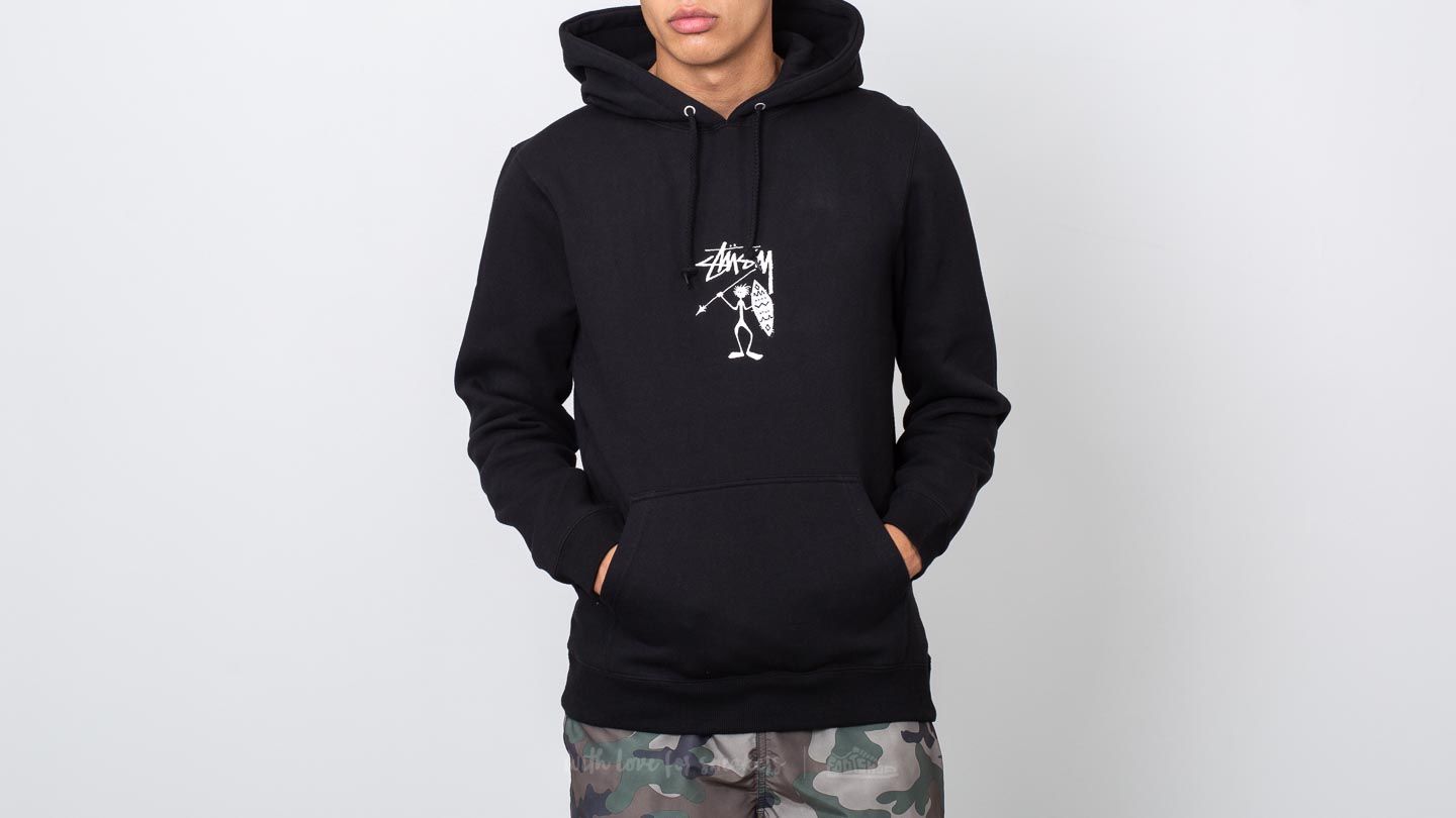 Hoodies and sweatshirts Stussy Tribe Man Applique Hoodie Black Footshop