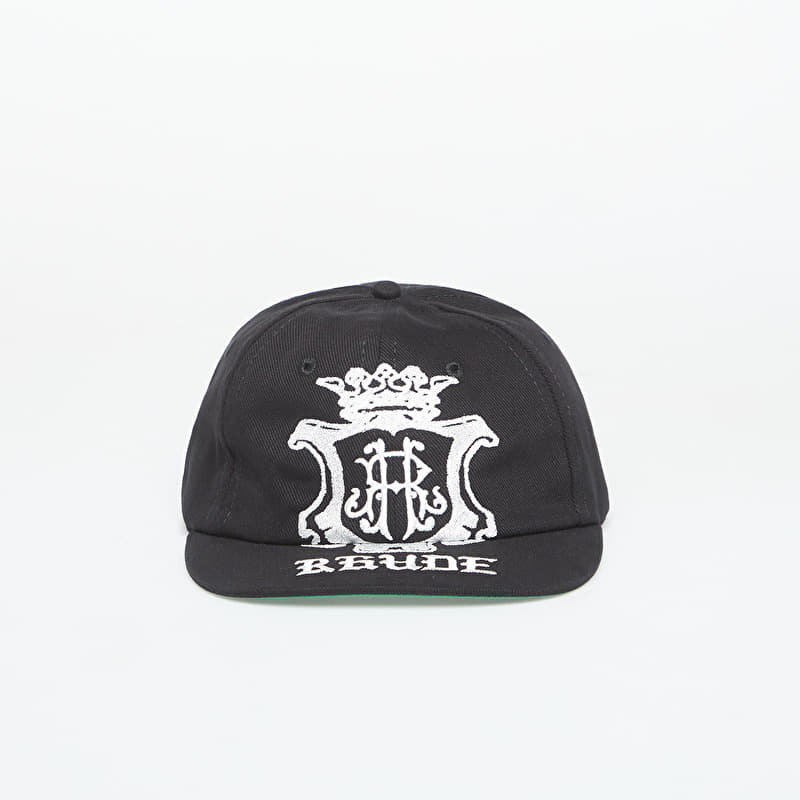 Rhude Grand Cru Crest Curved Brim Hat Black/ White