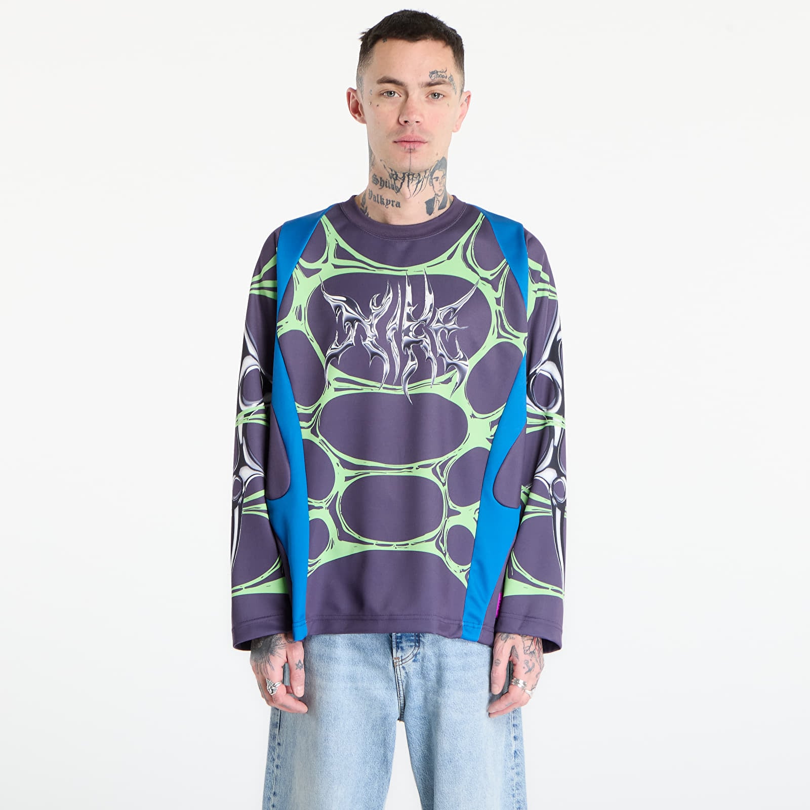 Trøyer Nike Project F.R.O.G. Men's Jelly Cage Jersey Brilliant Blue/ Dark Raisin/ Vivid Purple