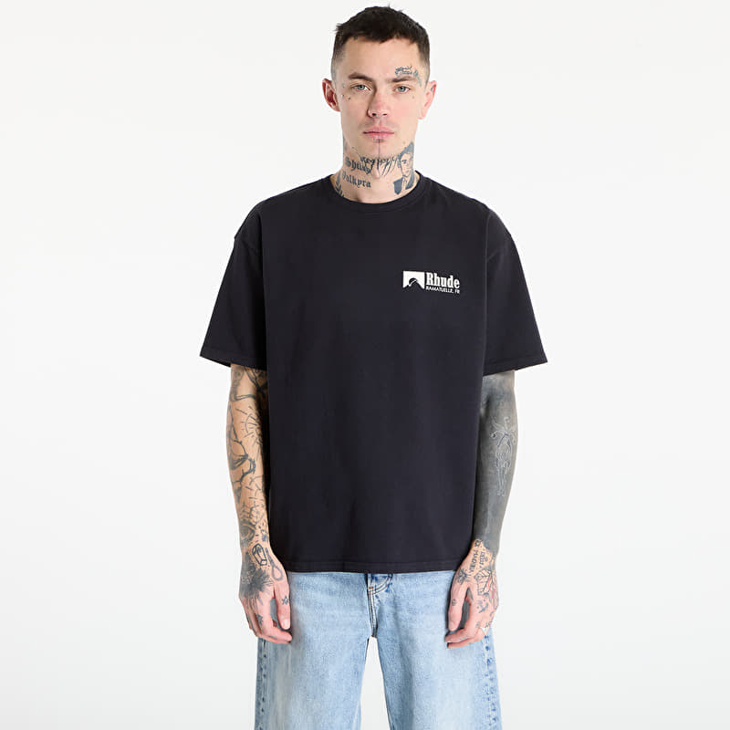 T-Shirt Rhude Ramatuelle Intl Racing Tee Vintage Black/ White/ Yellow
