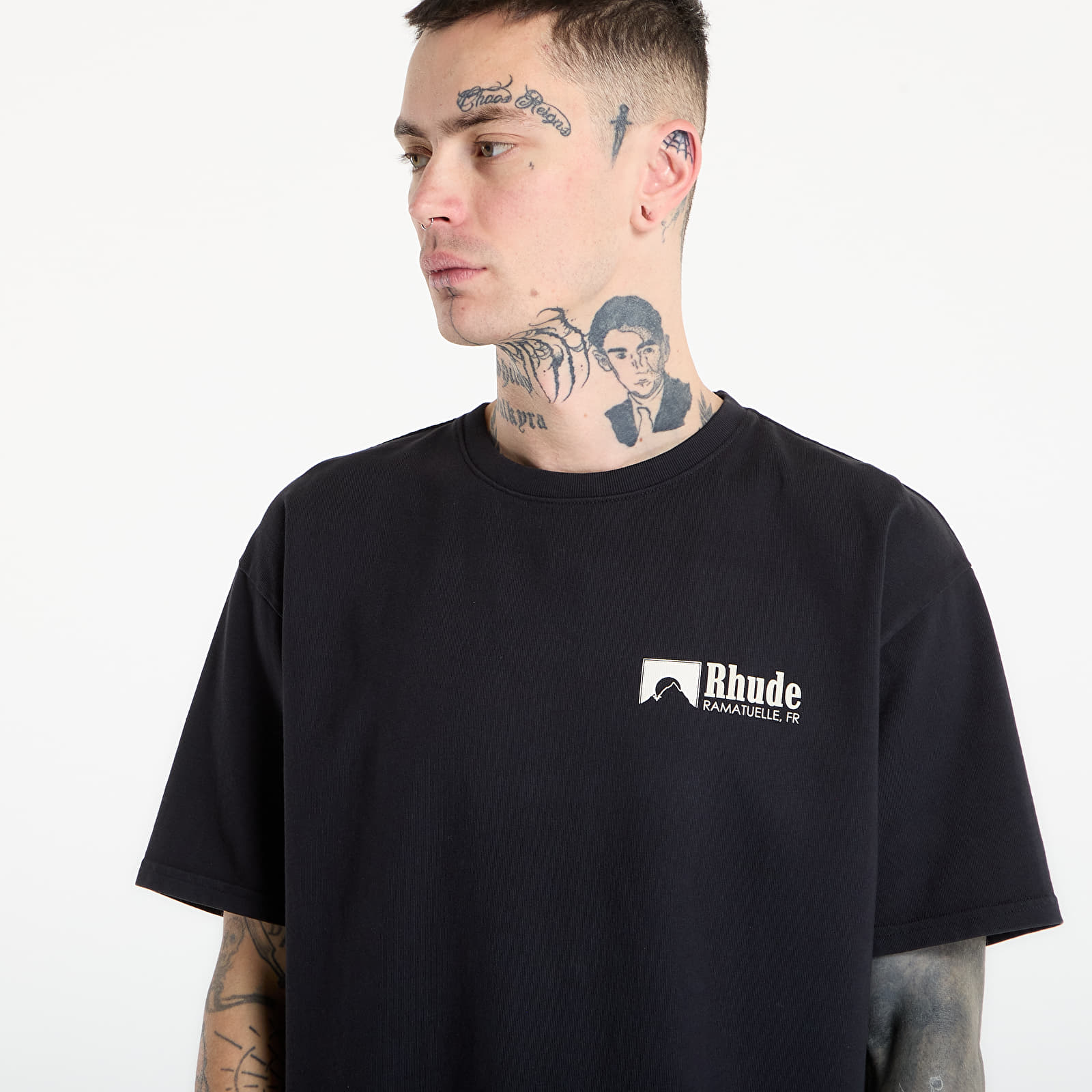 T-skjorter Rhude Ramatuelle Intl Racing Tee Vintage Black/ White/ Yellow