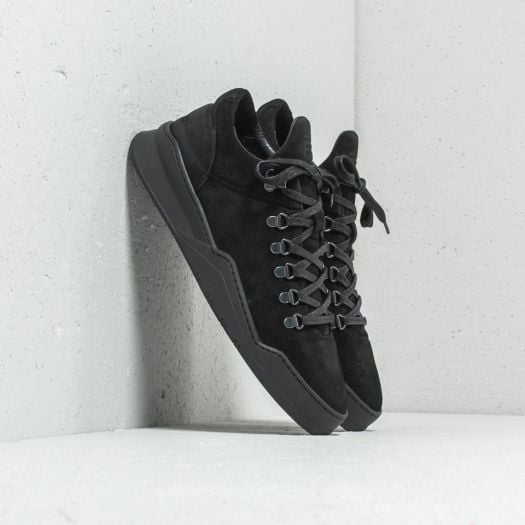 Low top ghost waxed suede all black store