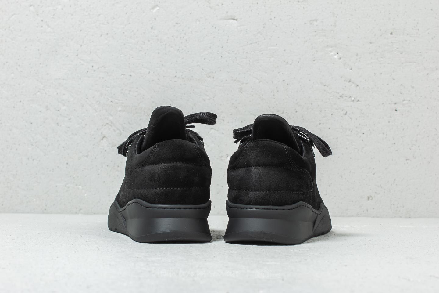 Men s shoes Filling Pieces Mountain Cut Ghost Waxed Suede All Black Footshop