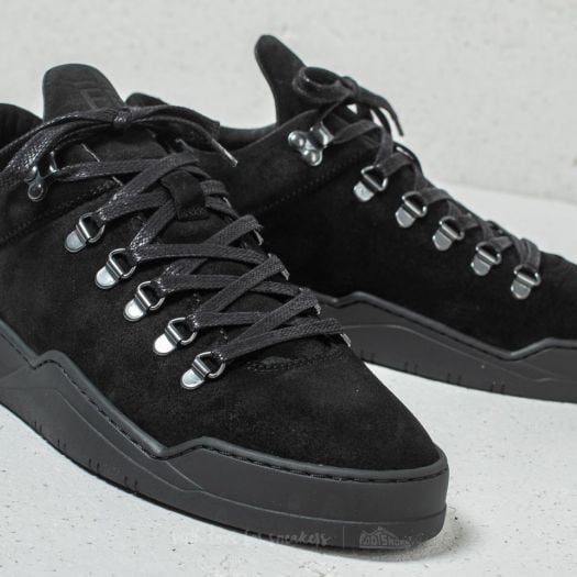 Low top ghost waxed suede sales all black