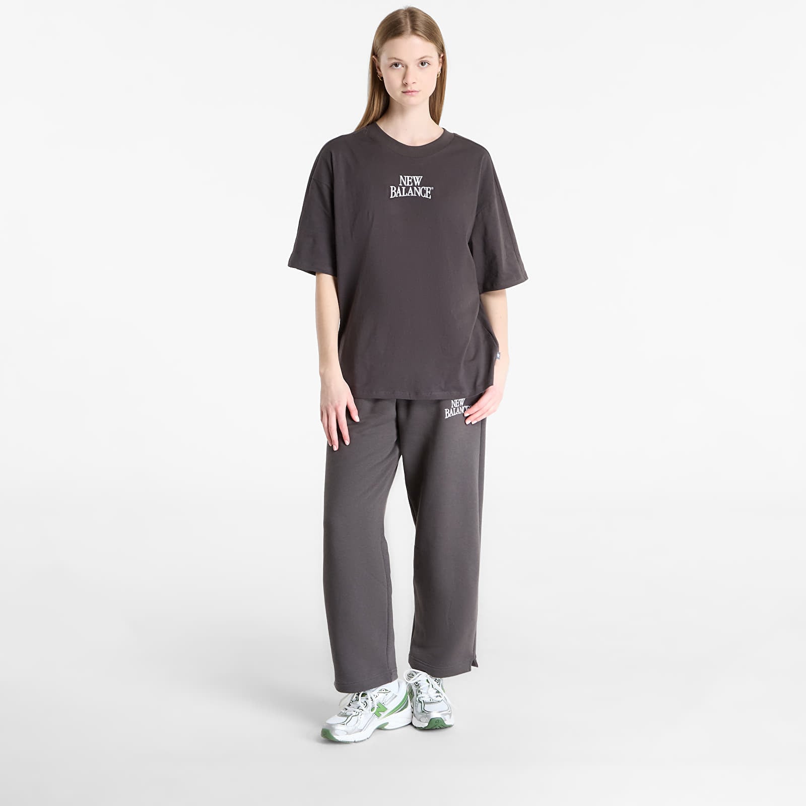 Majice i košulje New Balance Linear Heritage Oversized T-Shirt Faded Black