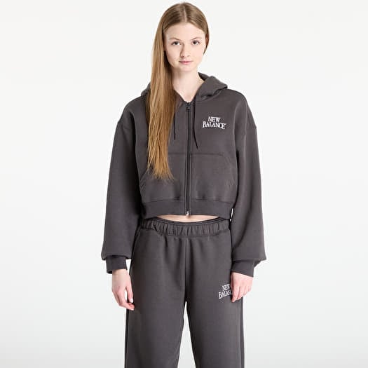 Verryttelypaita New Balance Linear Heritage Fleece Full Zip Faded Black