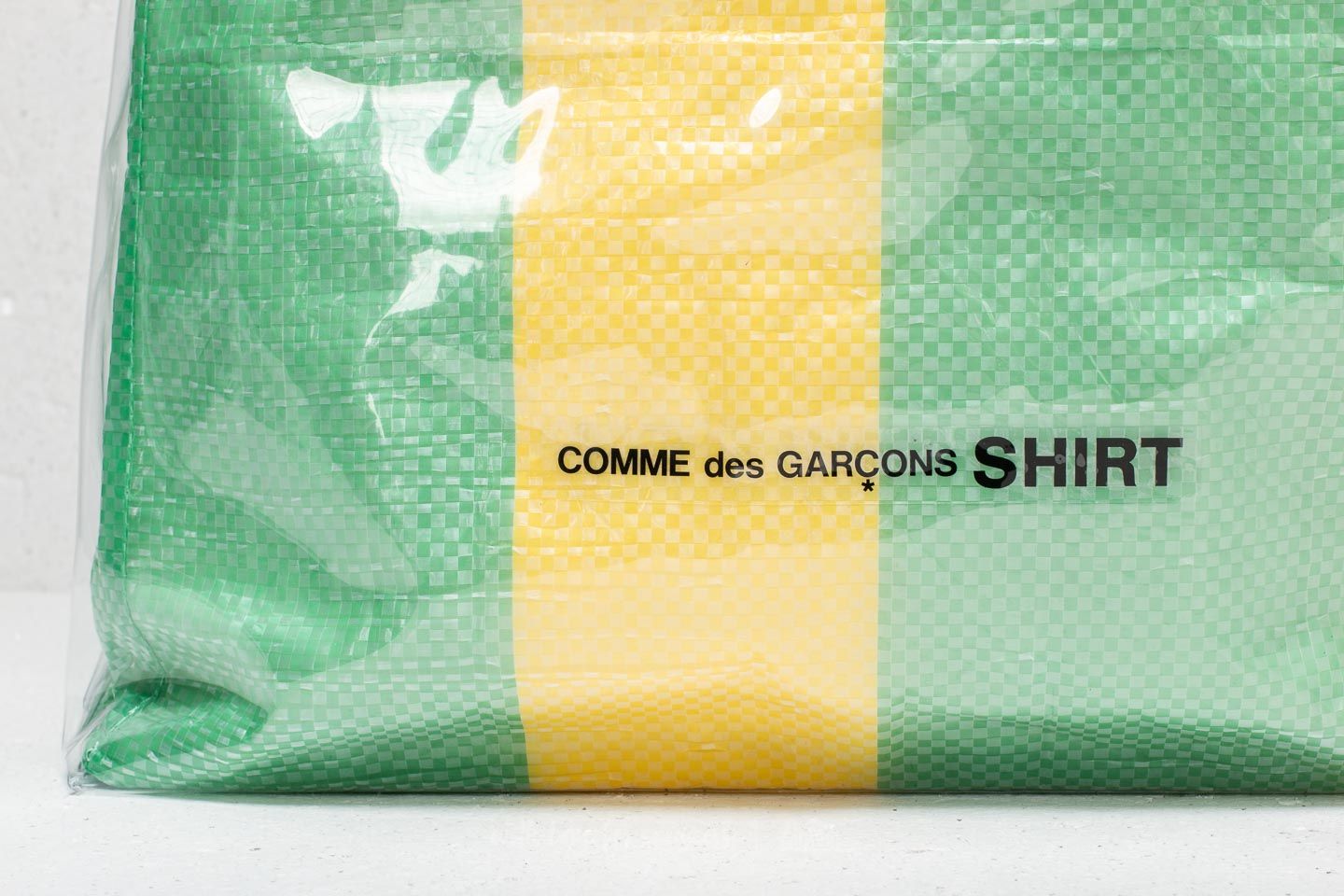 Comme des gar?ons shirt multicolor pvc picnic tote bag store
