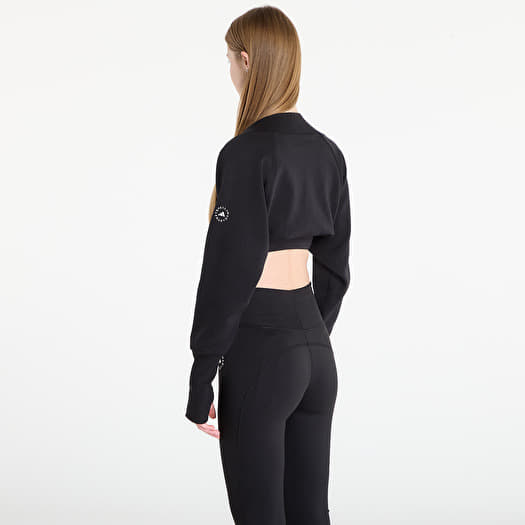 STELLA McCARTNEY カットアウト ボンディング トップス Women's hoodies adidas x Stella Mccartney Studio Sweatshirt Shrug