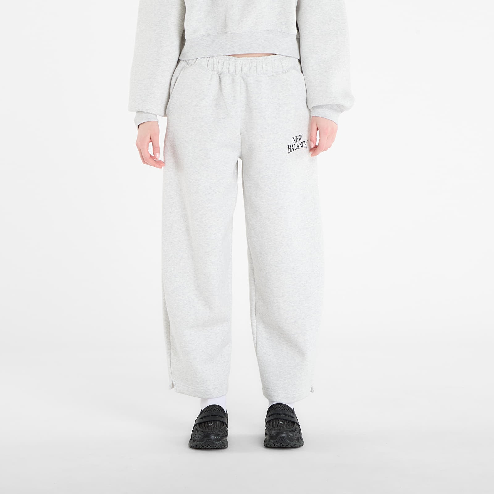 Jogginghosen New Balance Linear Heritage Fleece Barrel Pant Ash Heather