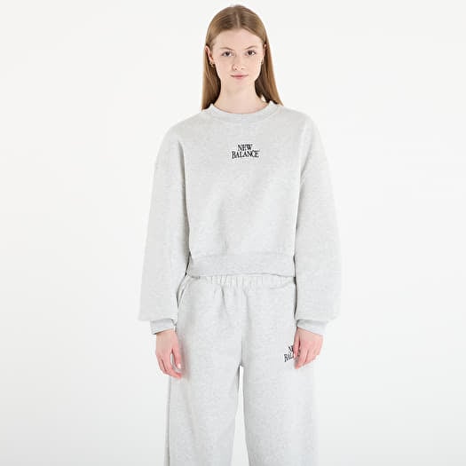 Verryttelypaita New Balance Linear Heritage Fleece Crew Ash Heather