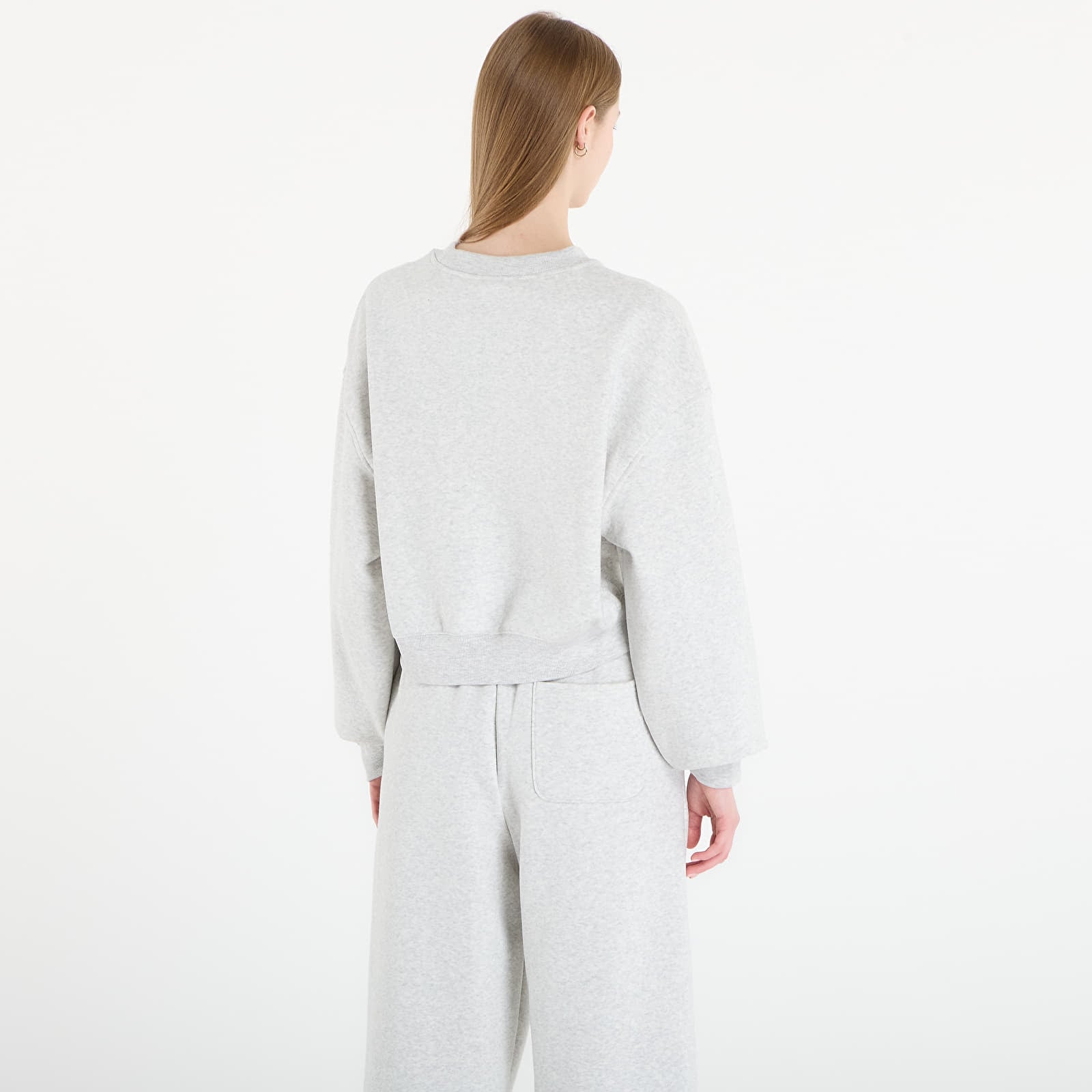 Naisten hupparit New Balance Linear Heritage Fleece Crew Ash Heather