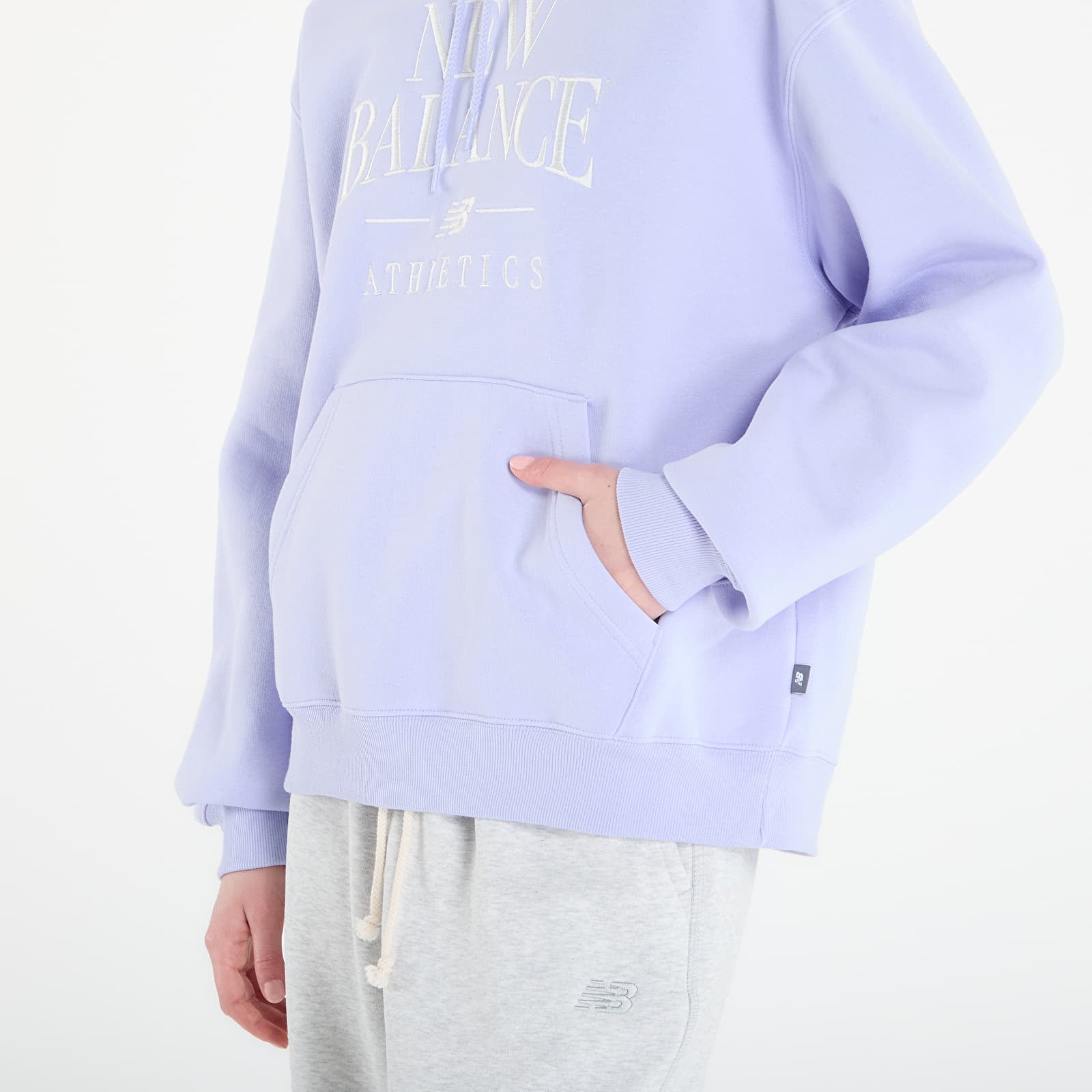 Mikiny New Balance Linear Heritage Fleece Hoodie Daybreak