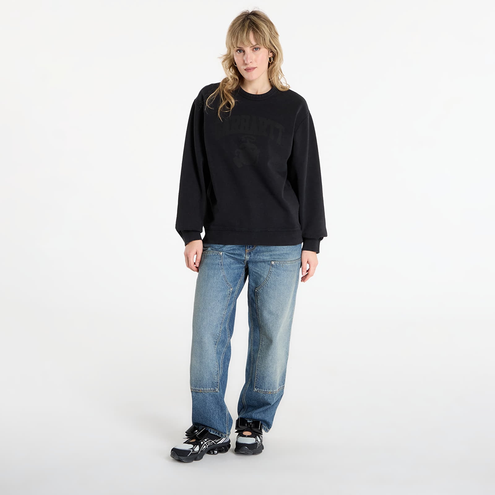 Dukserice Carhartt WIP Faded Pond Corps Sweat UNISEX Black