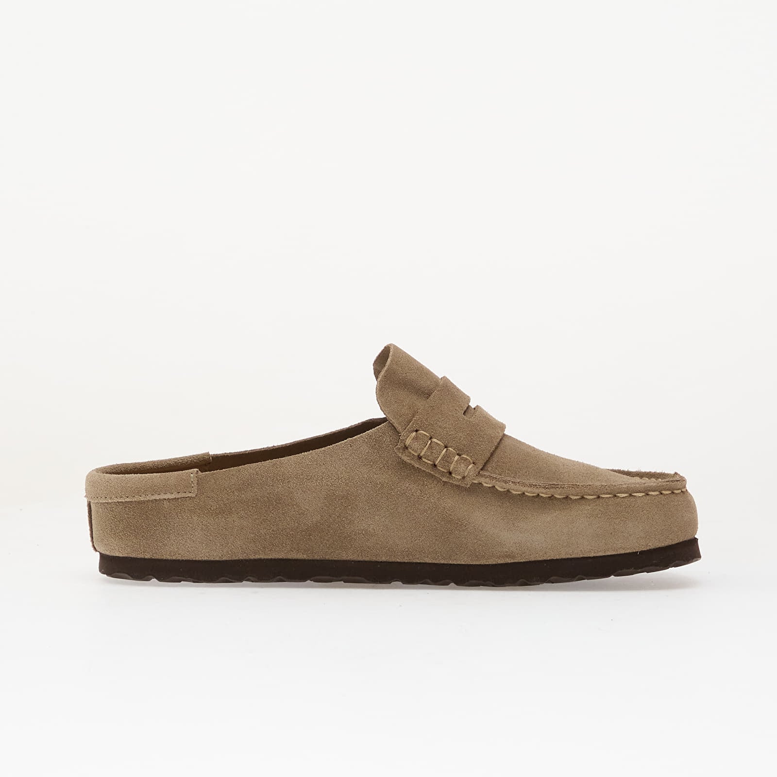 Men's shoes Birkenstock Naples Wrapped Suede Leather Unisex Taupe