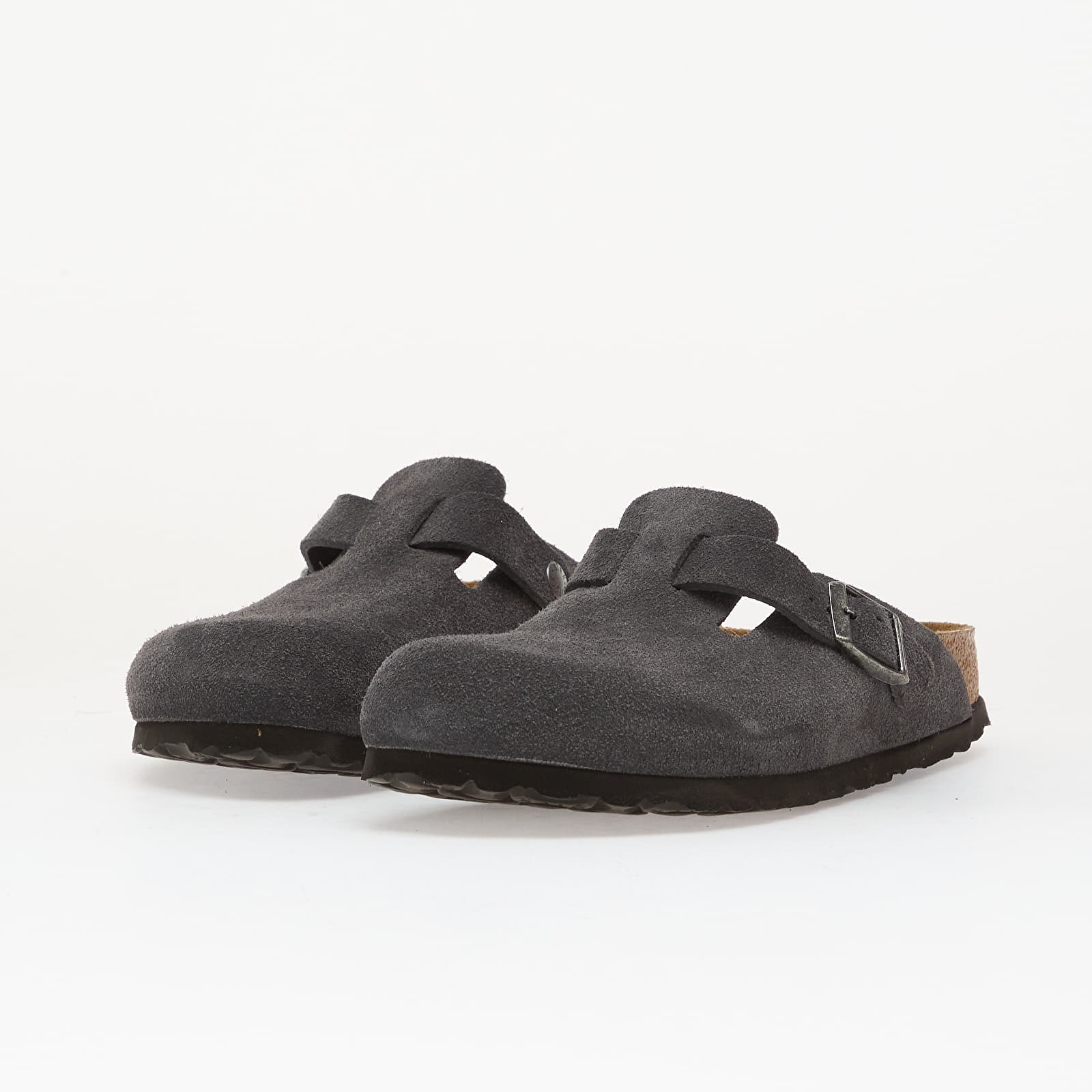 Buty męskie Birkenstock Boston Suede Leather Charcoal