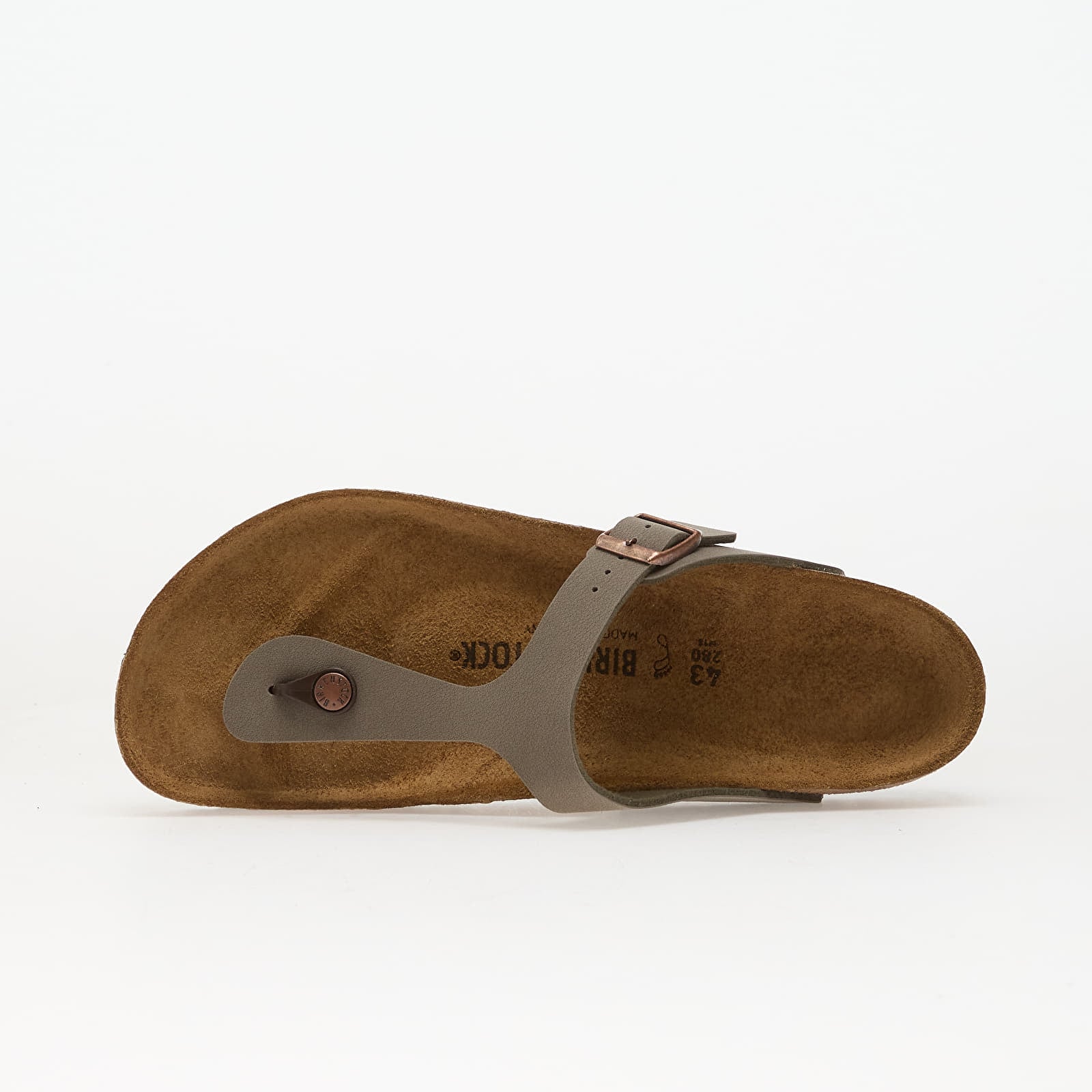 Pánské tenisky a boty Birkenstock Gizeh Birkibuc Unisex Stone