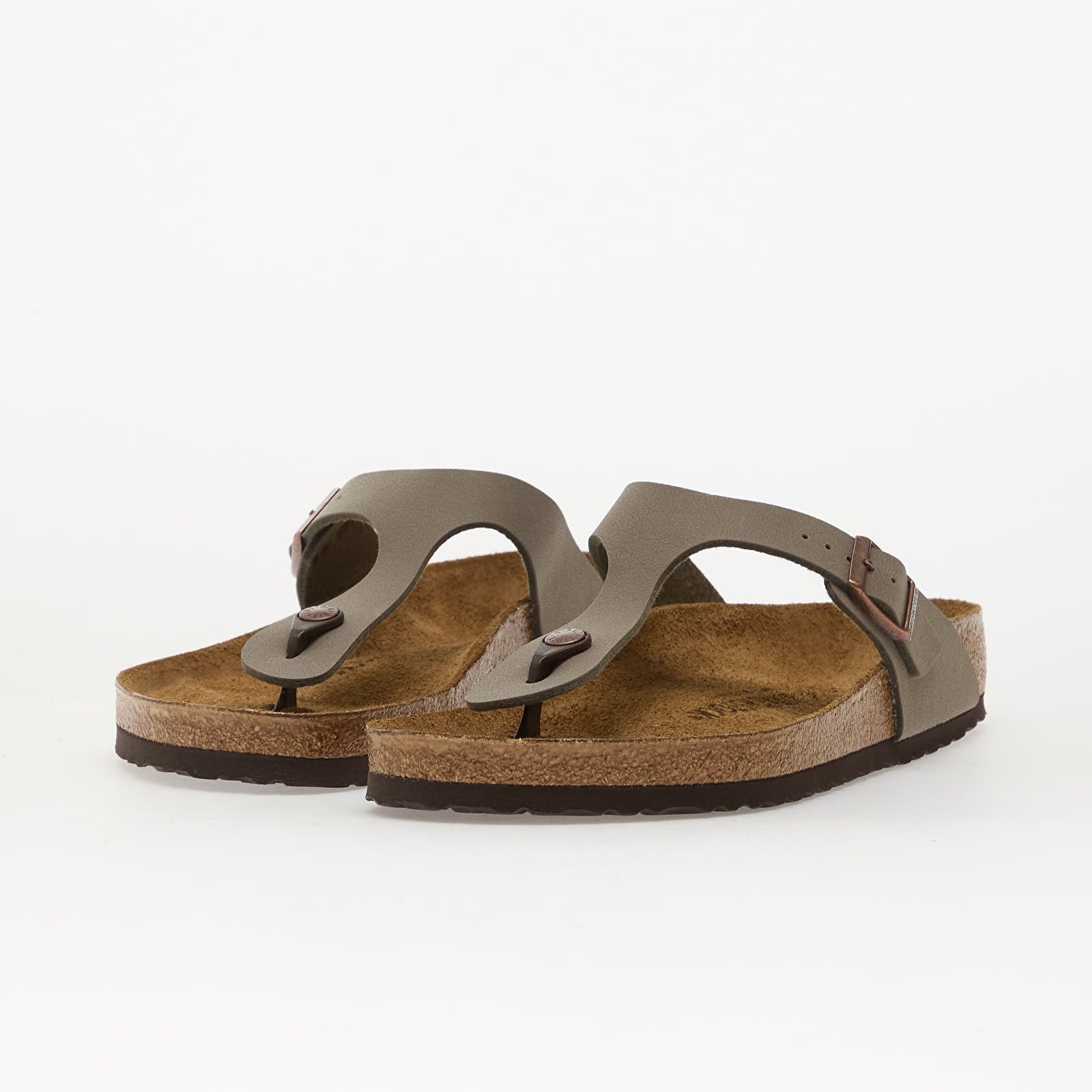 Pánské tenisky a boty Birkenstock Gizeh Birkibuc Unisex Stone