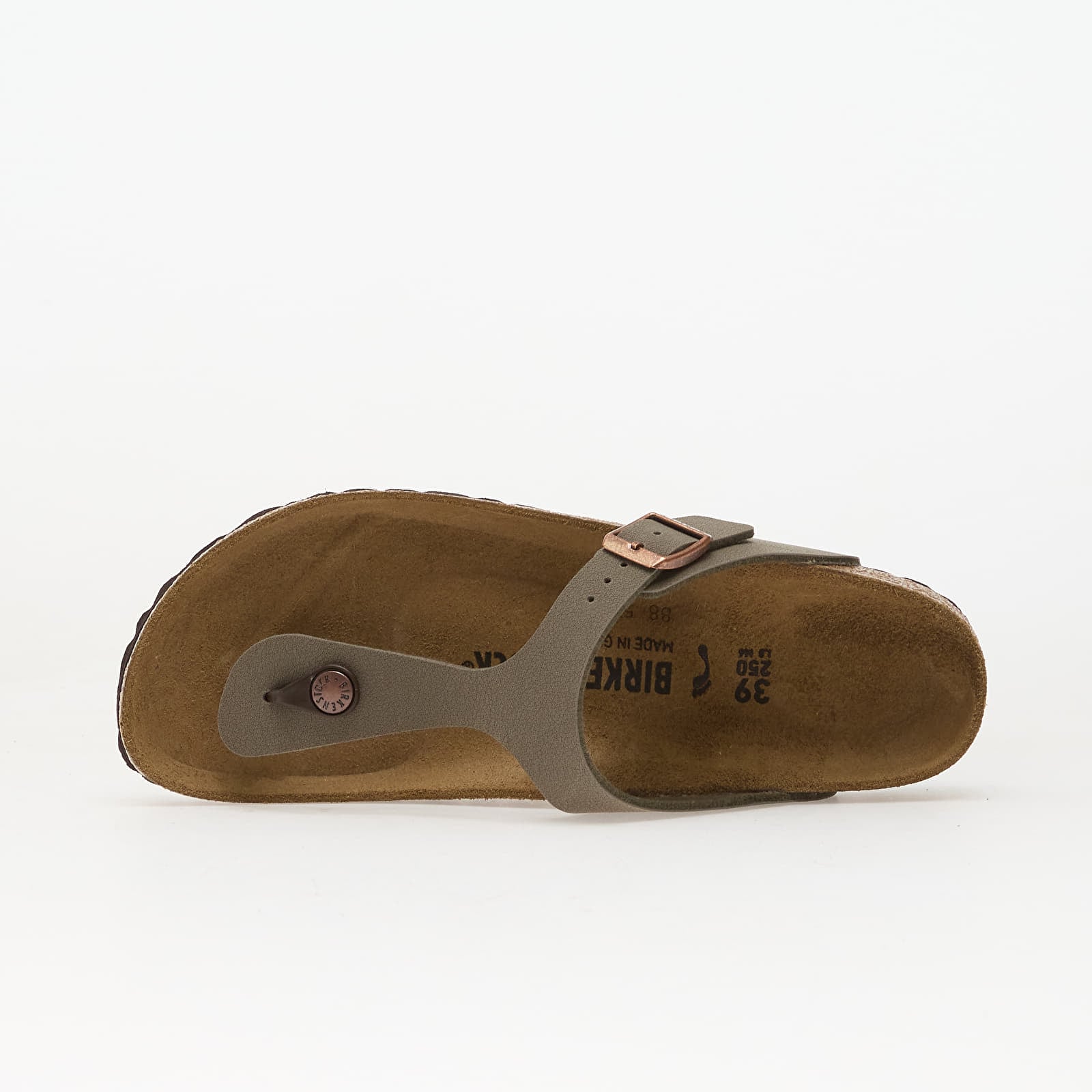 Pánské tenisky a boty Birkenstock Gizeh Birkibuc Unisex Stone