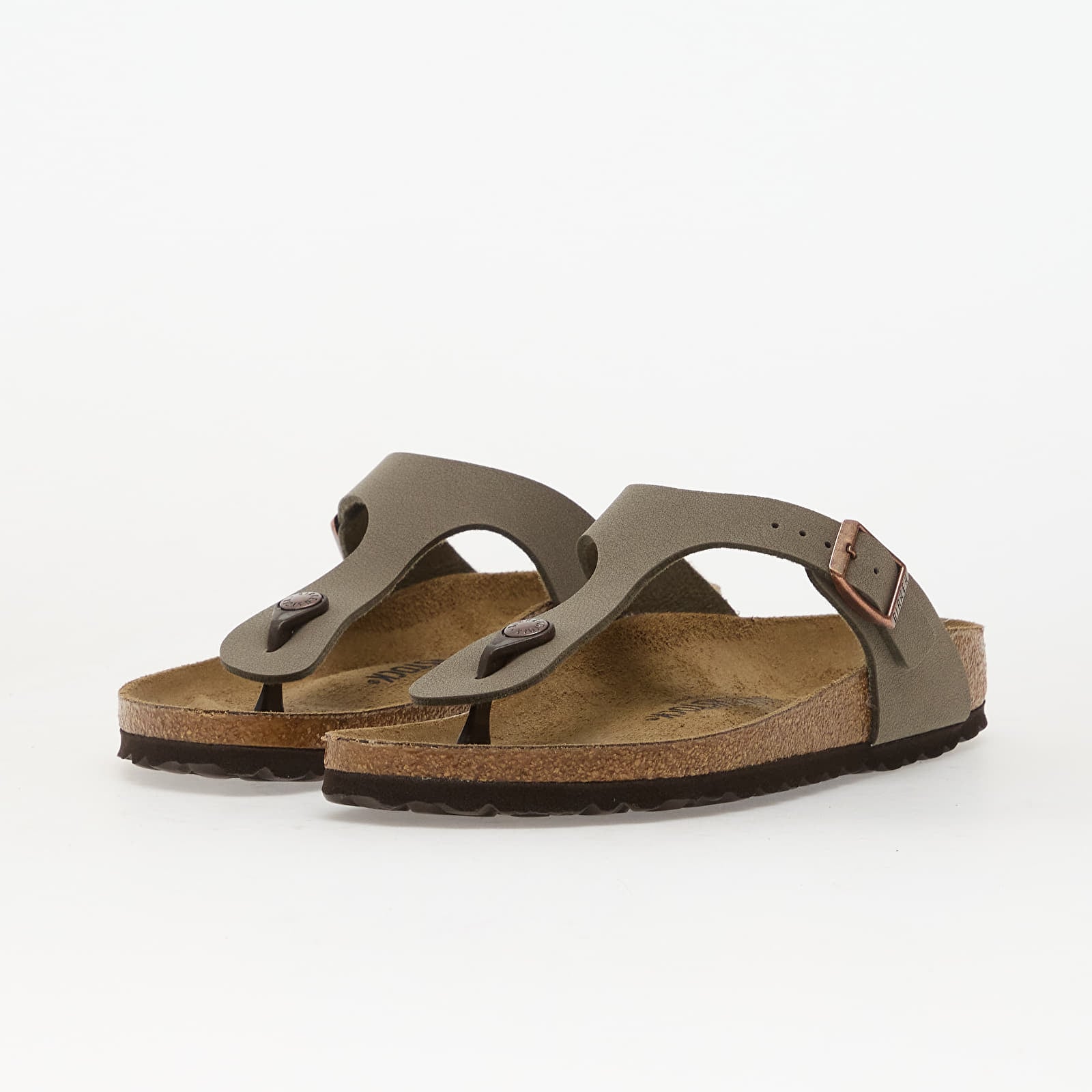 Pánské tenisky a boty Birkenstock Gizeh Birkibuc Unisex Stone