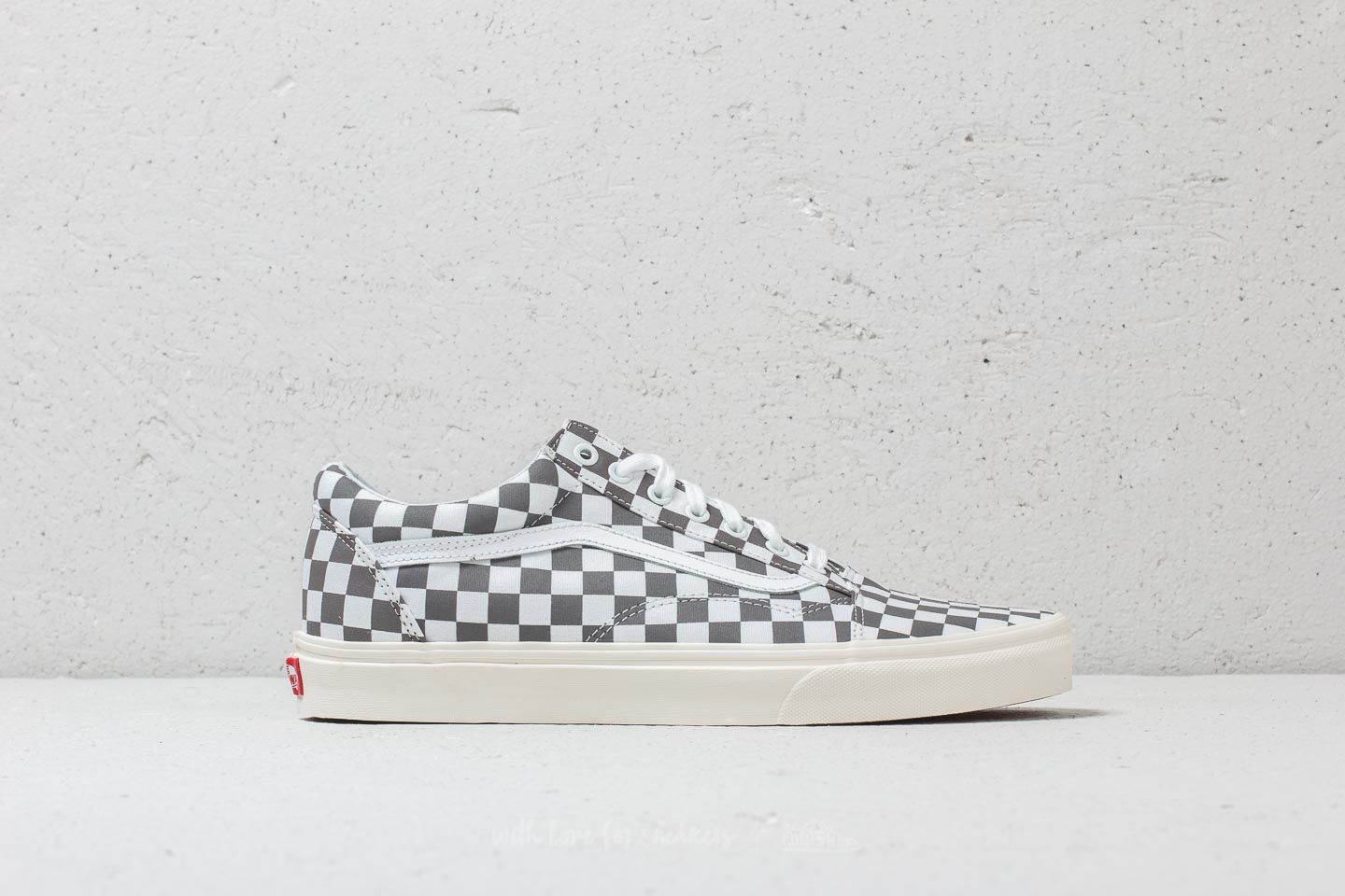 Men s shoes Vans Old Skool Checkerboard Pewter Marshmallow