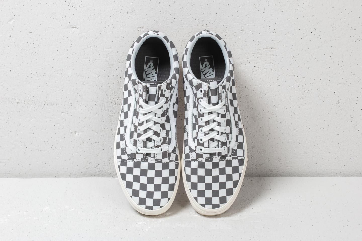 Vans old skool checkerboard marshmallow hotsell