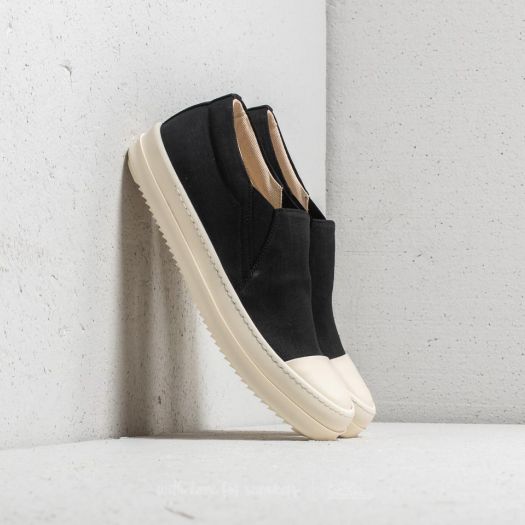 Men s shoes Rick Owens DRKSHDW Boat Sneaks Black Black Milk Footshop