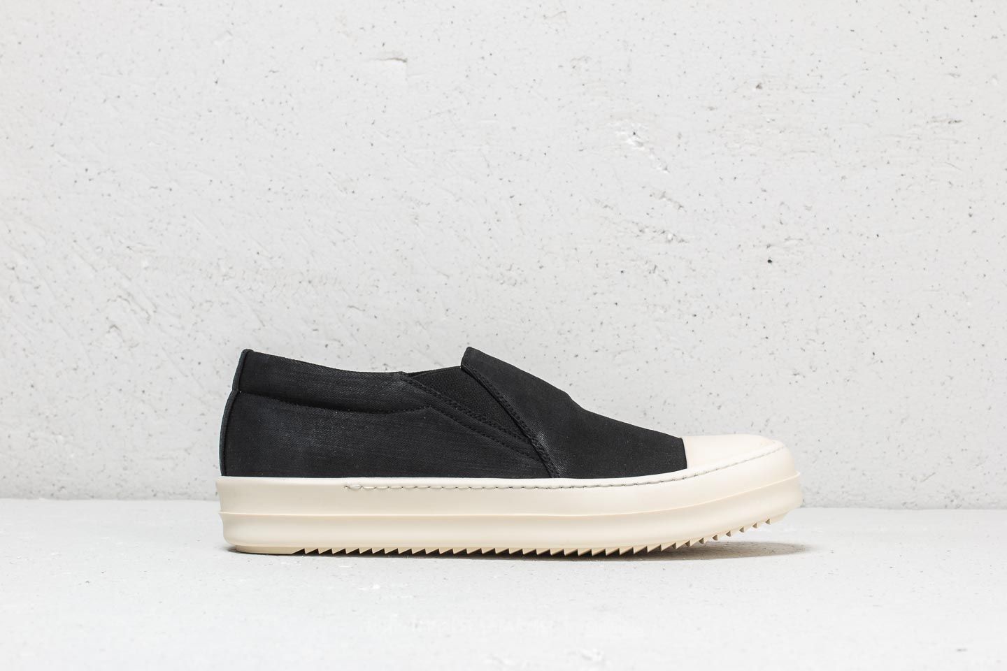 Herren Sneaker und Schuhe Rick Owens DRKSHDW Boat Sneaks Black/ Black/ Milk