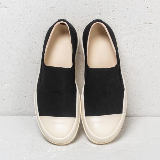 Men s shoes Rick Owens DRKSHDW Boat Sneaks Black Black Milk Footshop