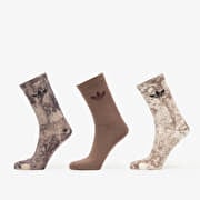 adidas Tie Dye Crew Socks 3-Pack Utility Black/ Off White/ Earth Strata